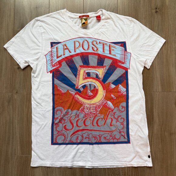Scotch & Soda "La Poste" Graphic Tshirt Men's L, Unisex Retro Indie Festival - Picture 2 of 8